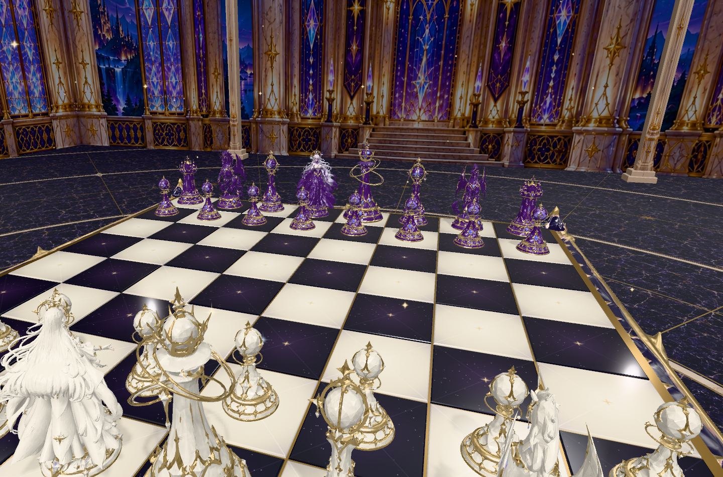 Crystal chess in a celestial palace
